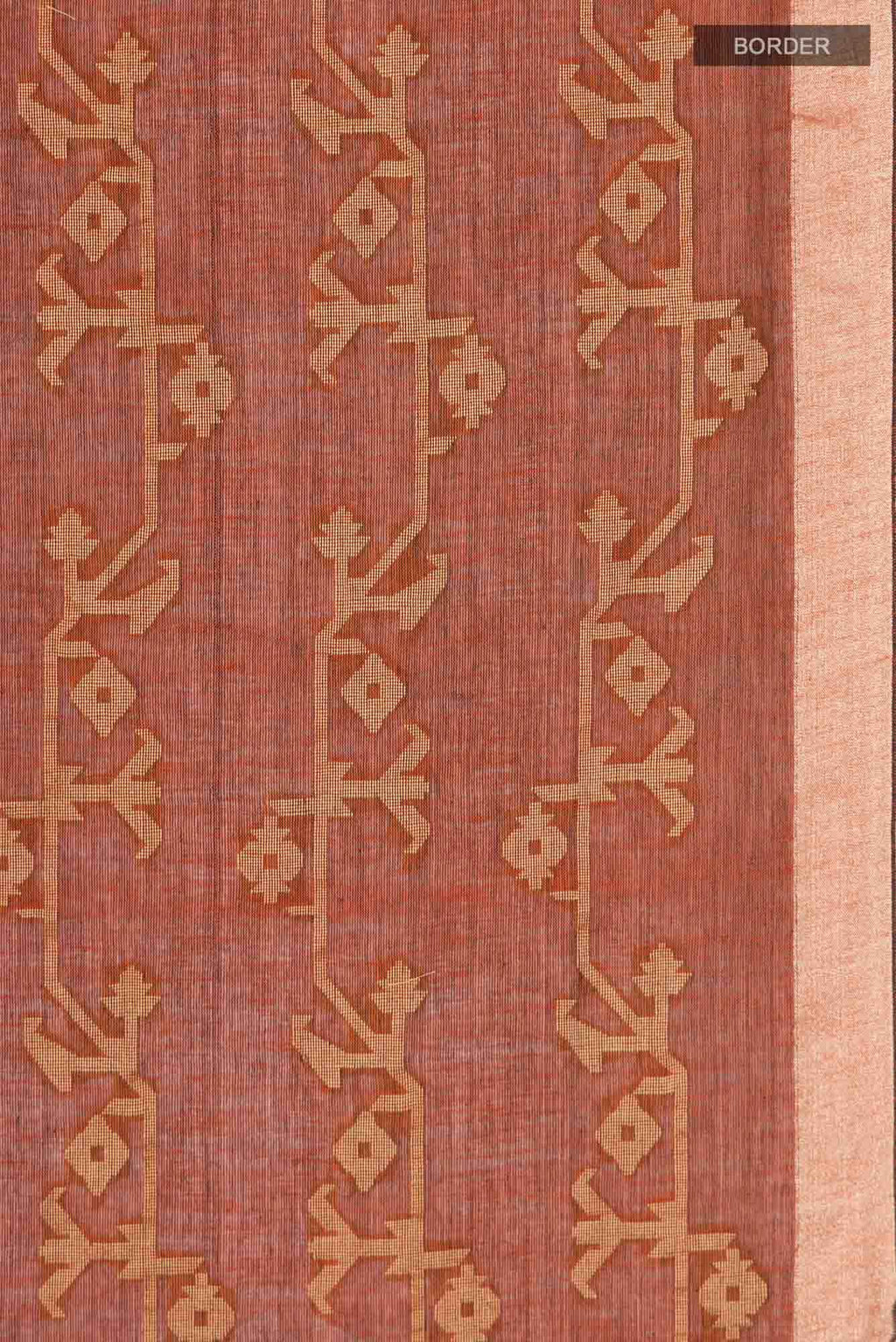 Kadambini-Brown Bengal Cotton saree