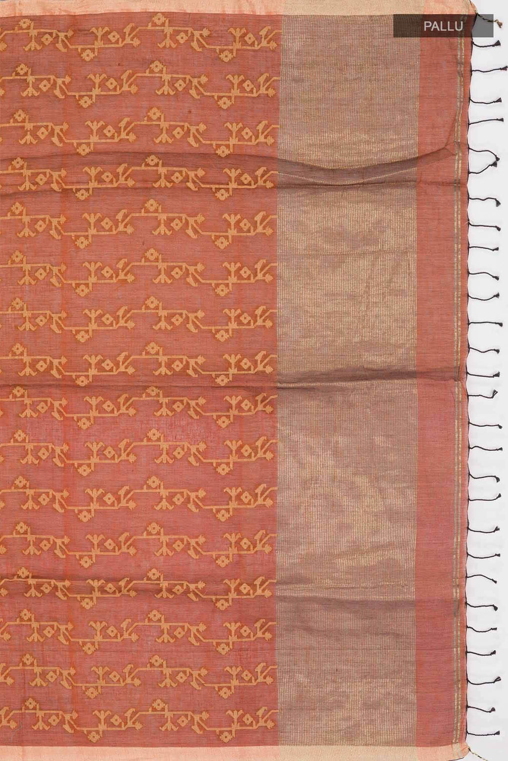 Kadambini-Brown Bengal Cotton saree