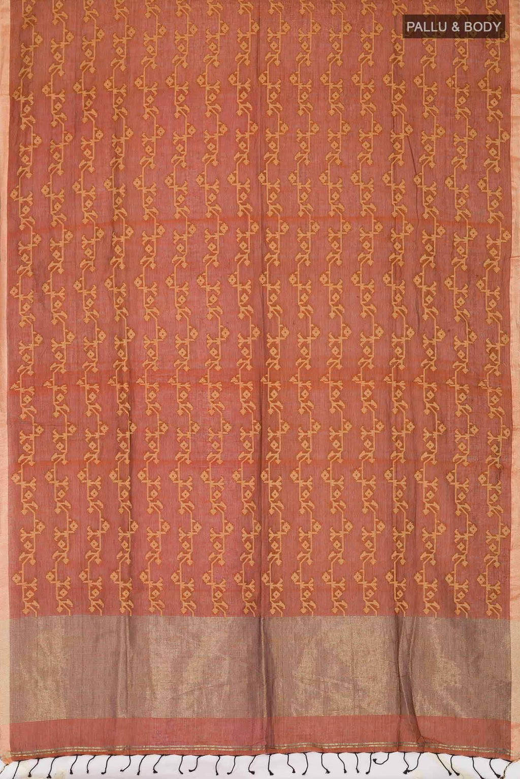 Kadambini-Brown Bengal Cotton saree