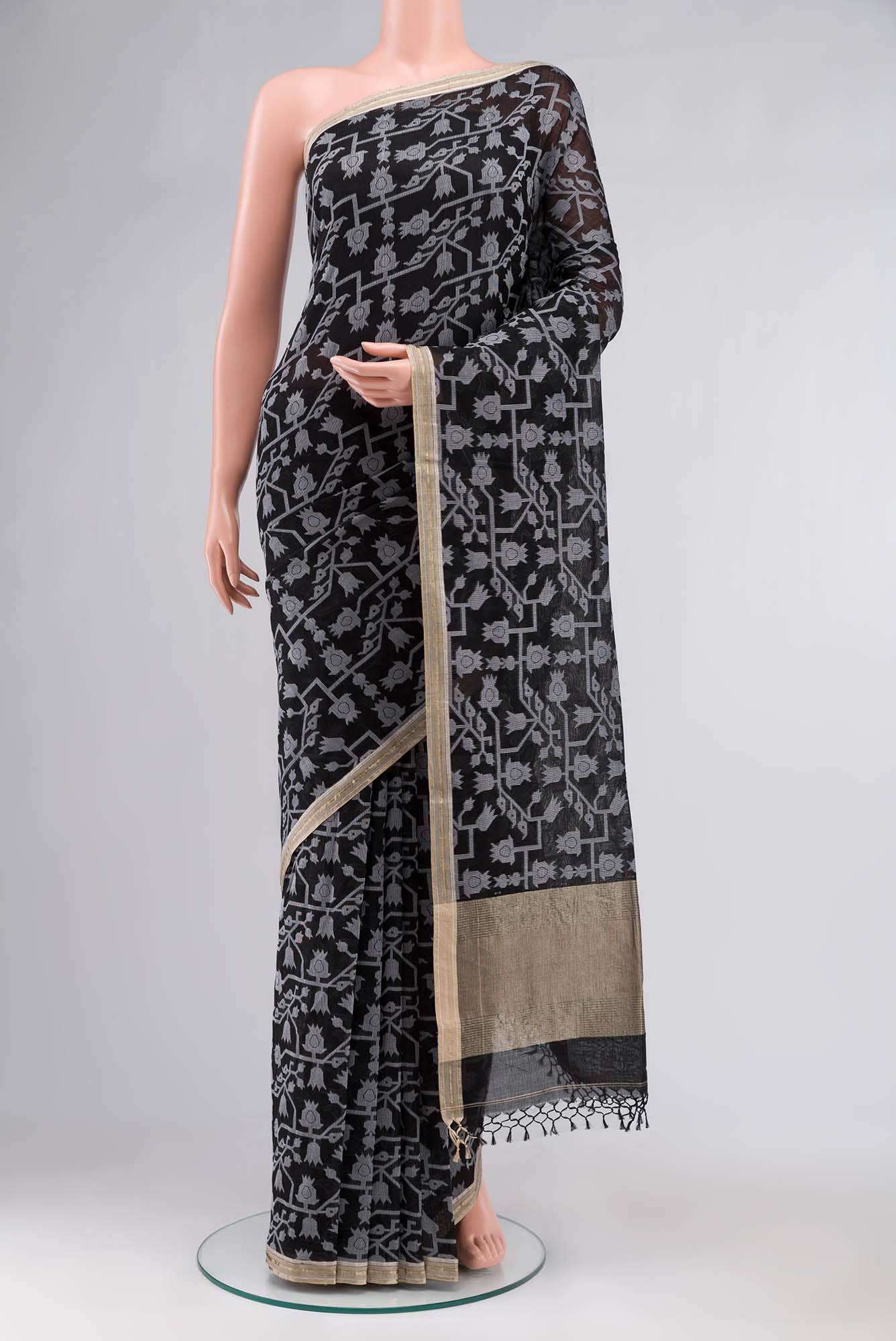 Binodini-Black Bengal Cotton saree