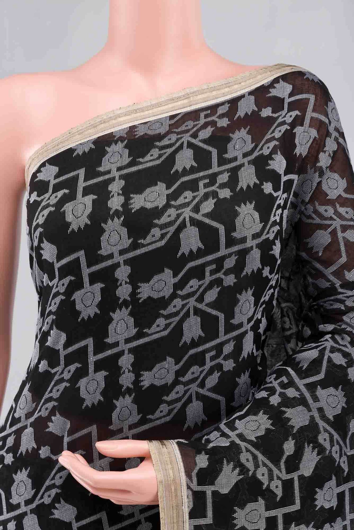 Binodini-Black Bengal Cotton saree
