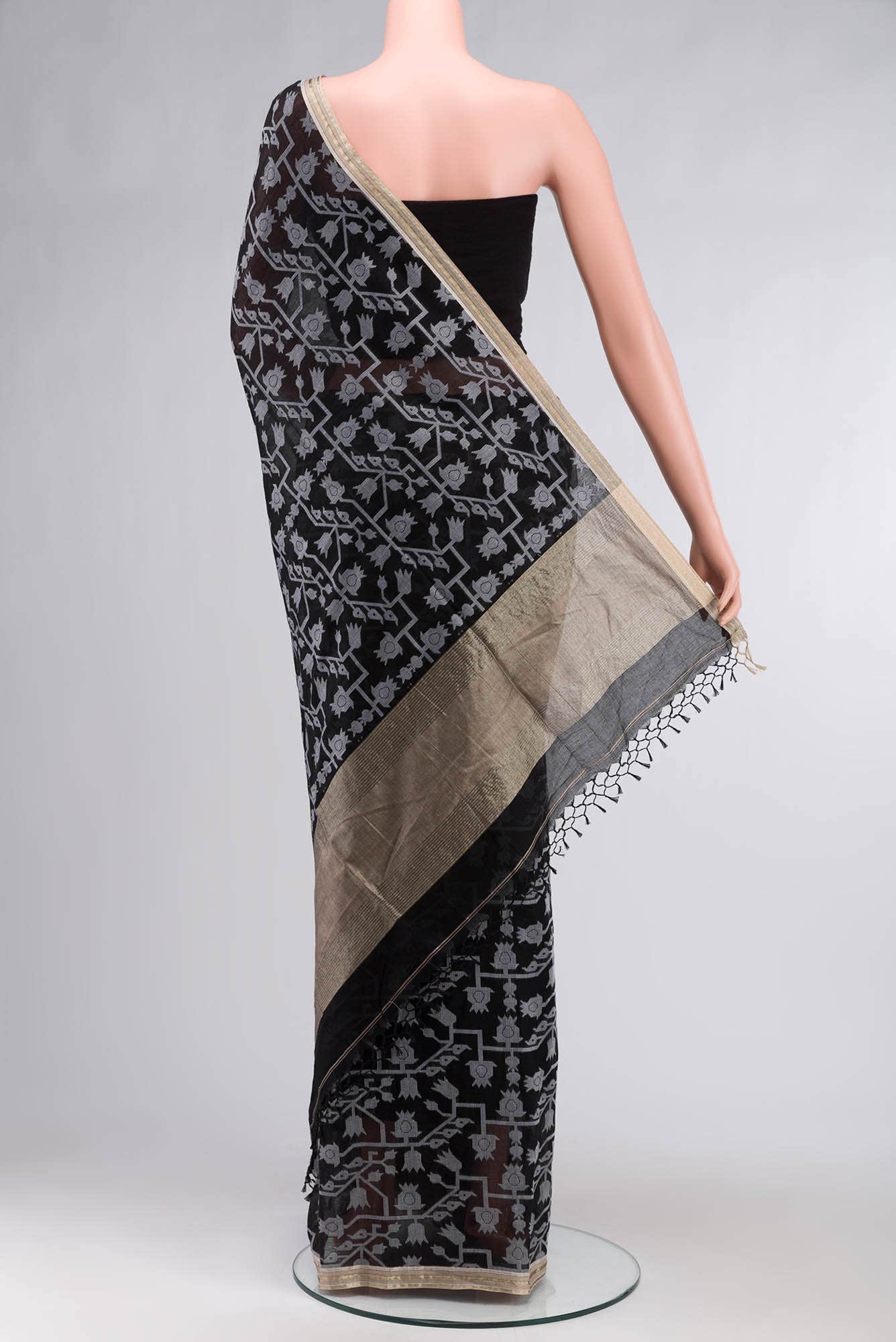Binodini-Black Bengal Cotton saree