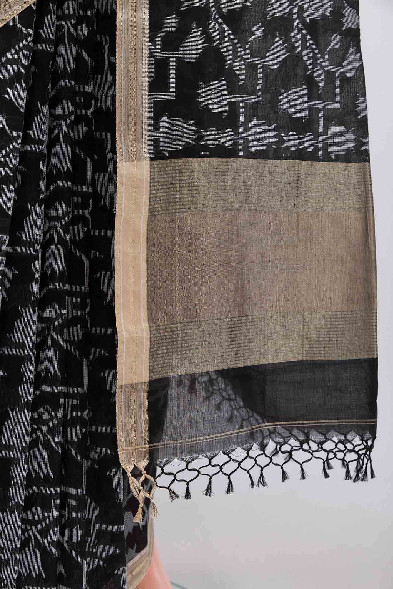 Binodini-Black Bengal Cotton saree