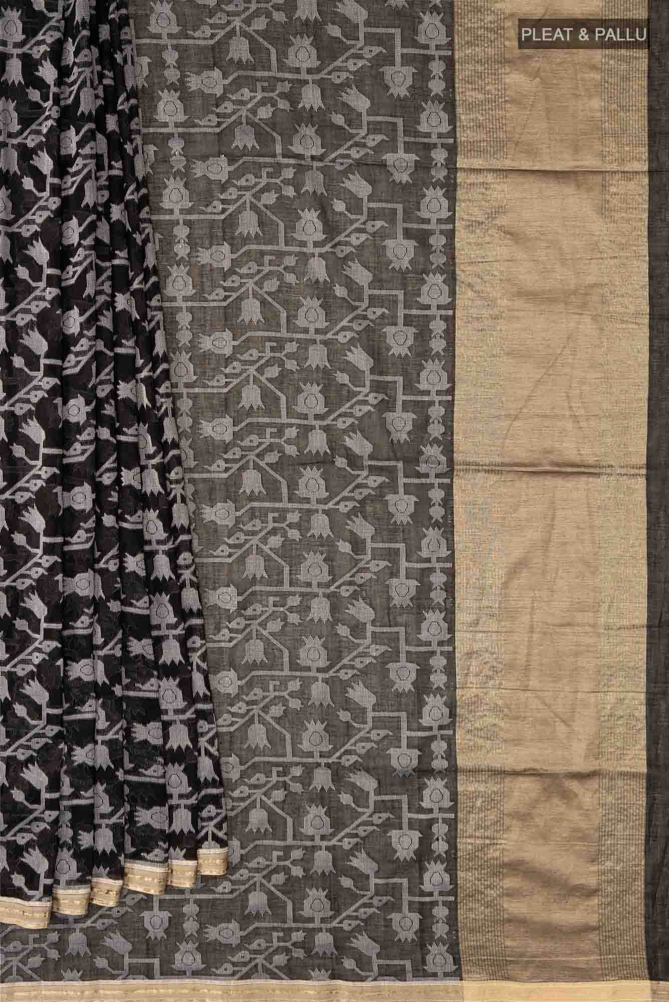Binodini-Black Bengal Cotton saree