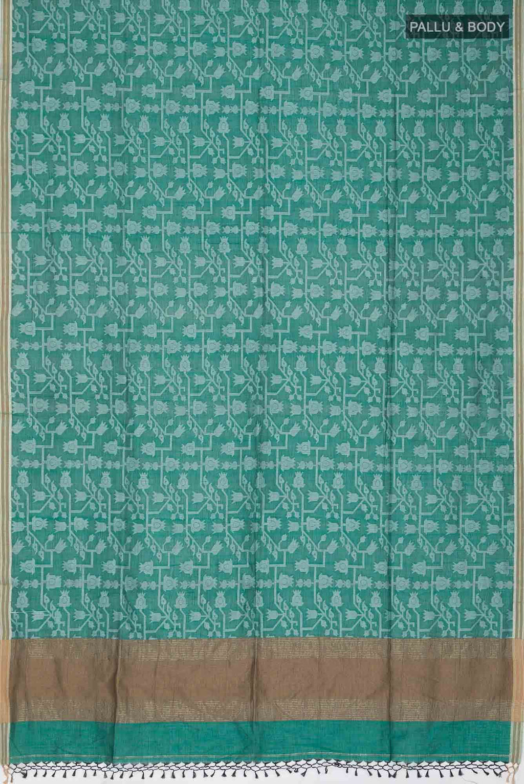 Binodini-Teal Green Bengal Cotton saree
