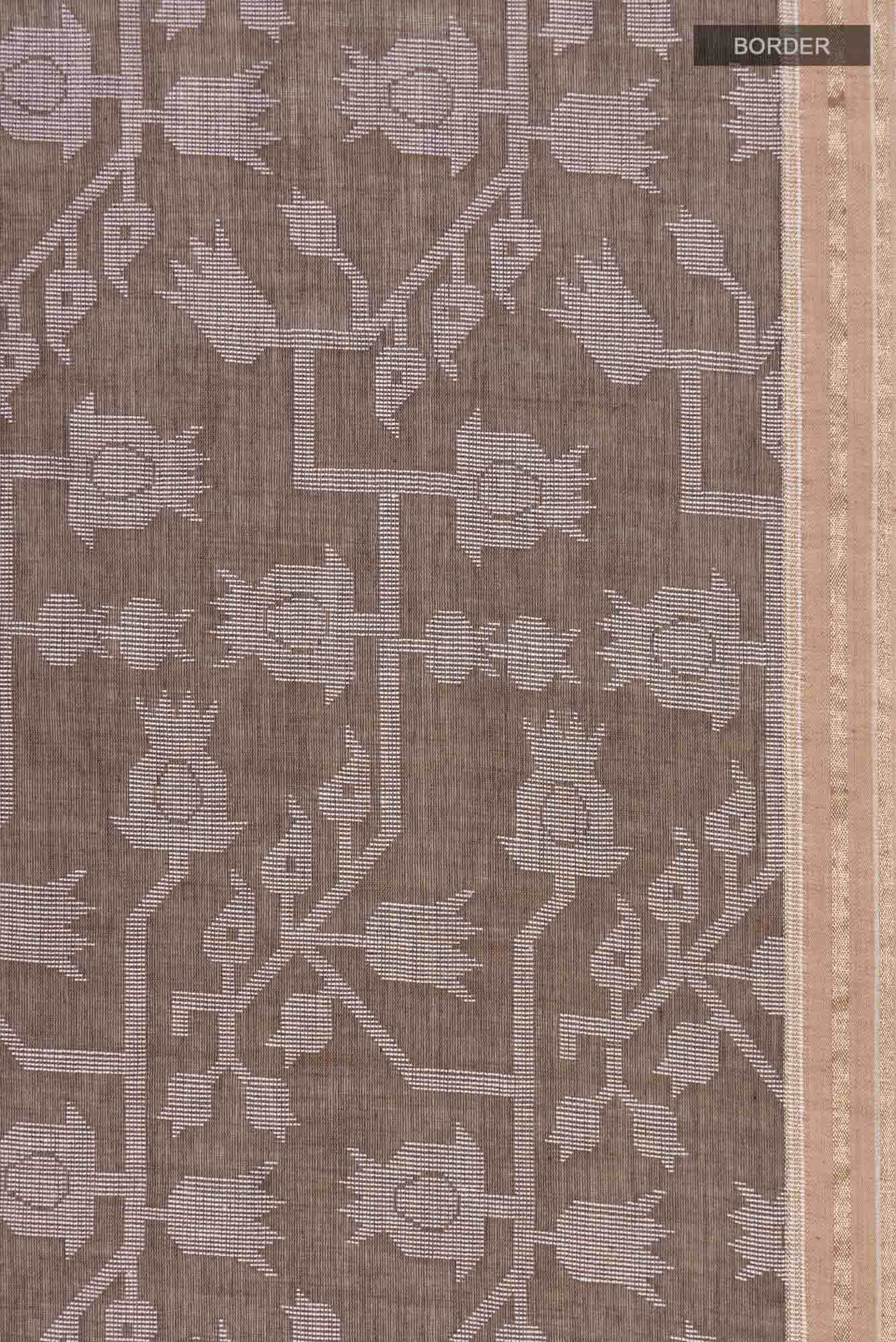 Binodini-Brown Bengal Cotton saree
