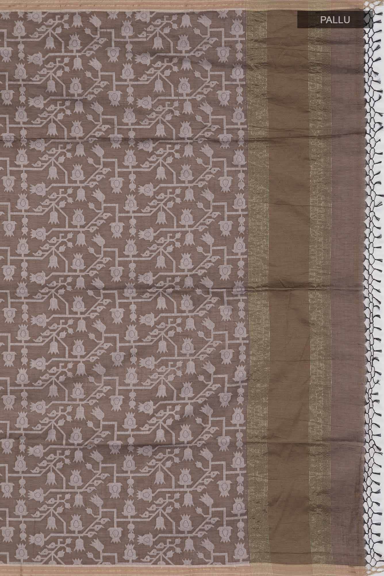 Binodini-Brown Bengal Cotton saree