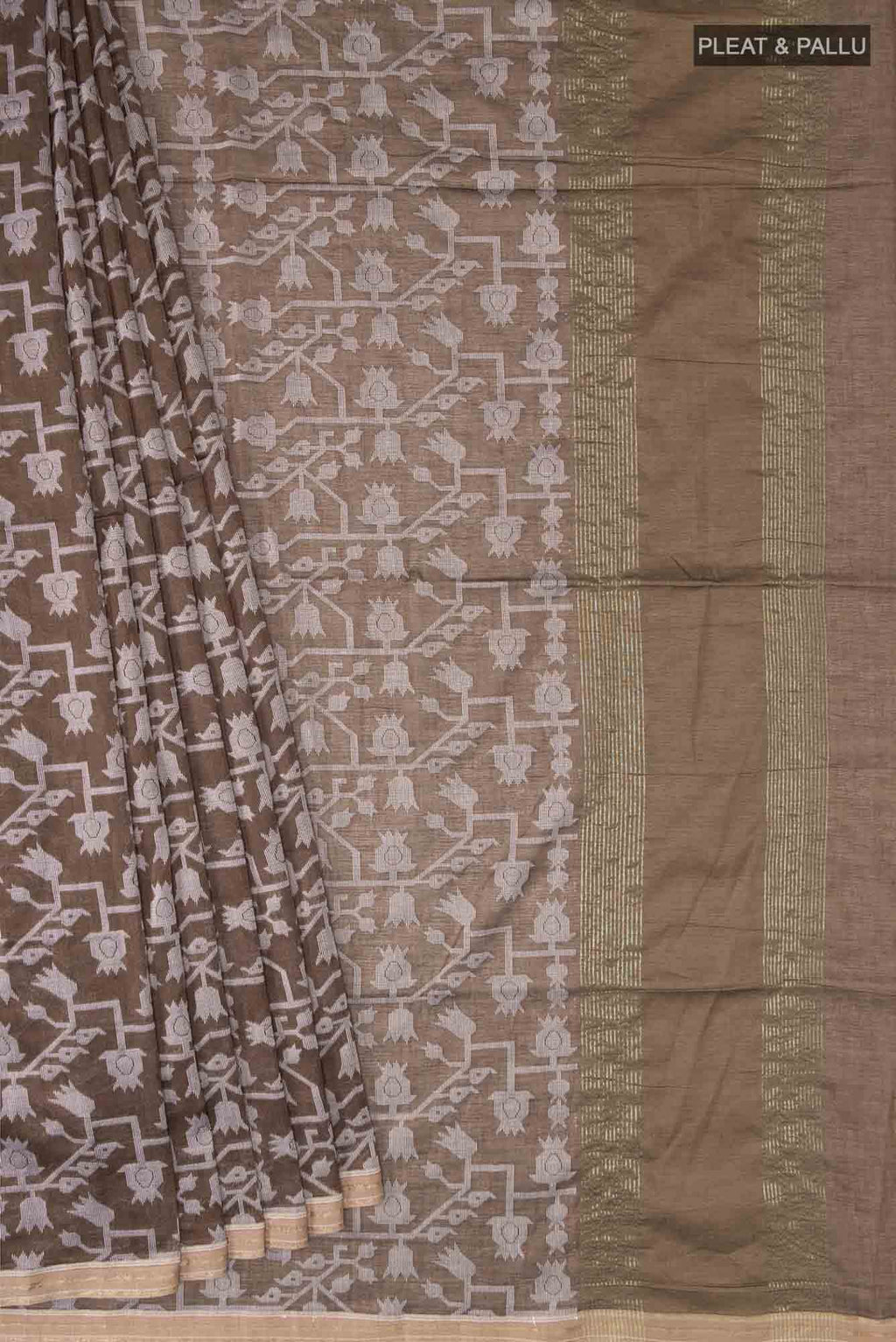 Binodini-Brown Bengal Cotton saree