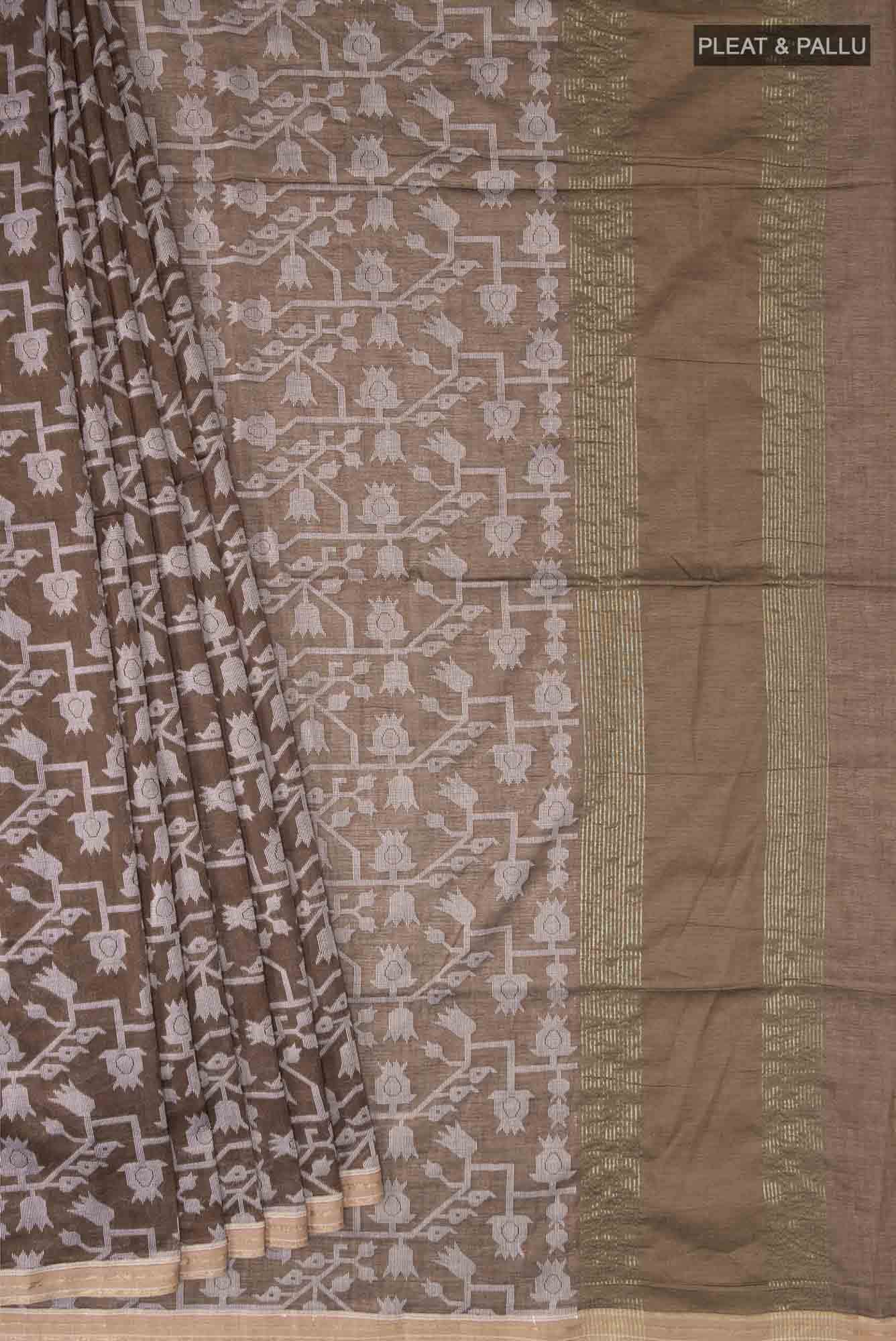 Binodini-Brown Bengal Cotton saree