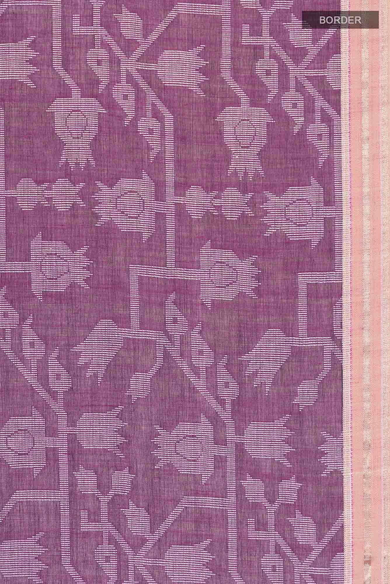 Binodini-Purple Bengal Cotton saree