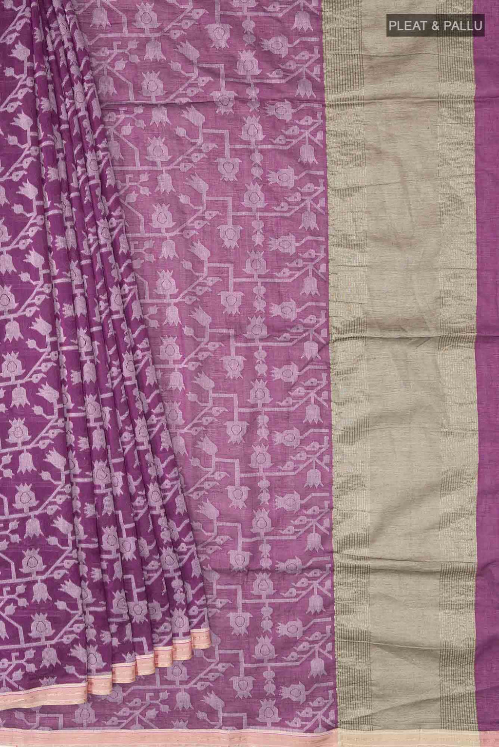 Binodini-Purple Bengal Cotton saree