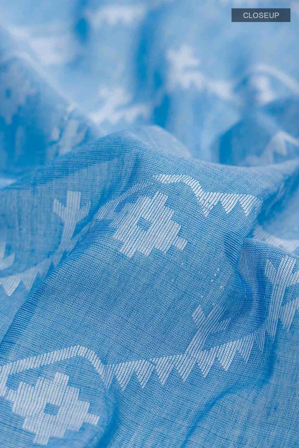 Bimala-Sky Blue Bengal Cotton saree