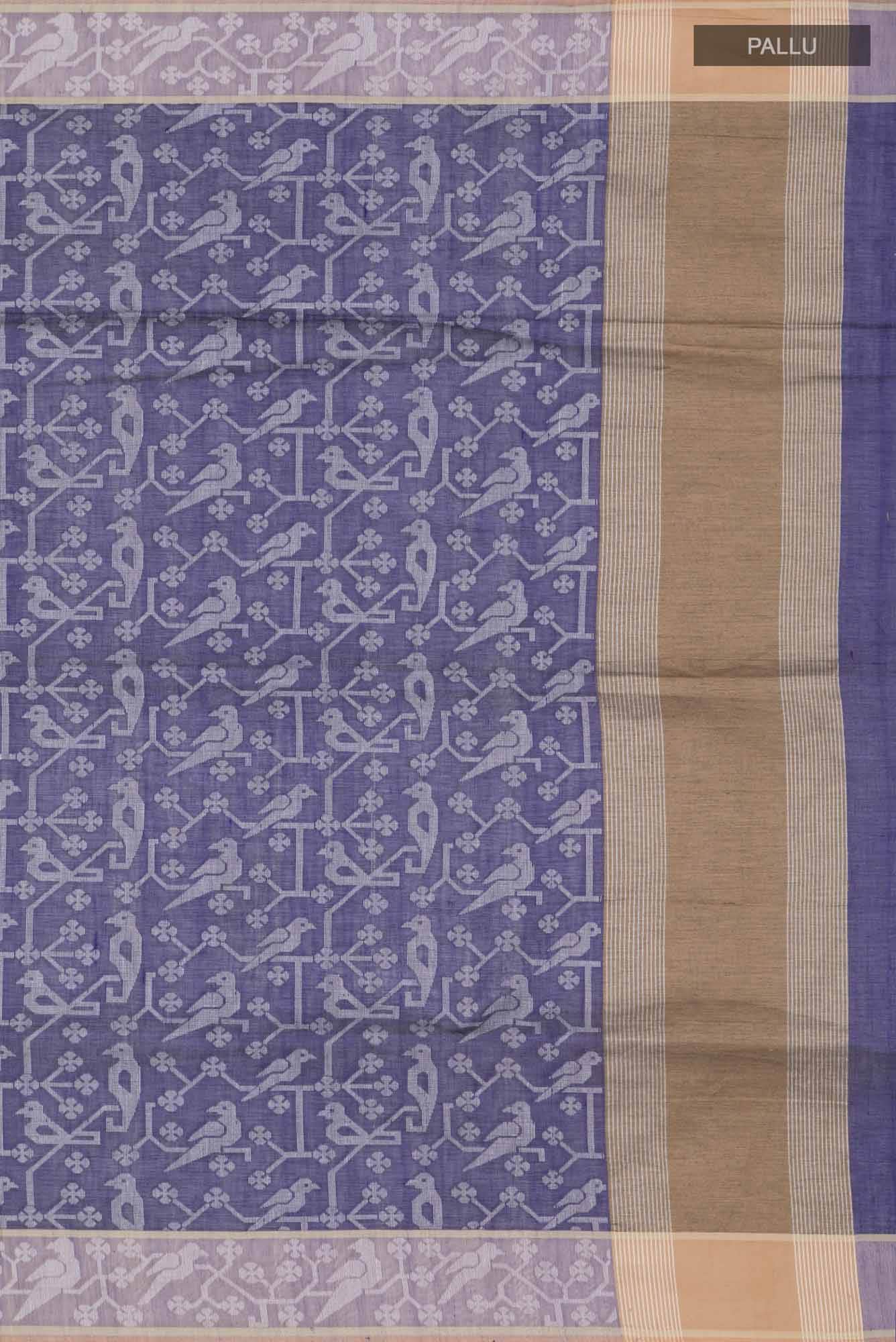 Jamini-Royal Blue Bengal Cotton saree