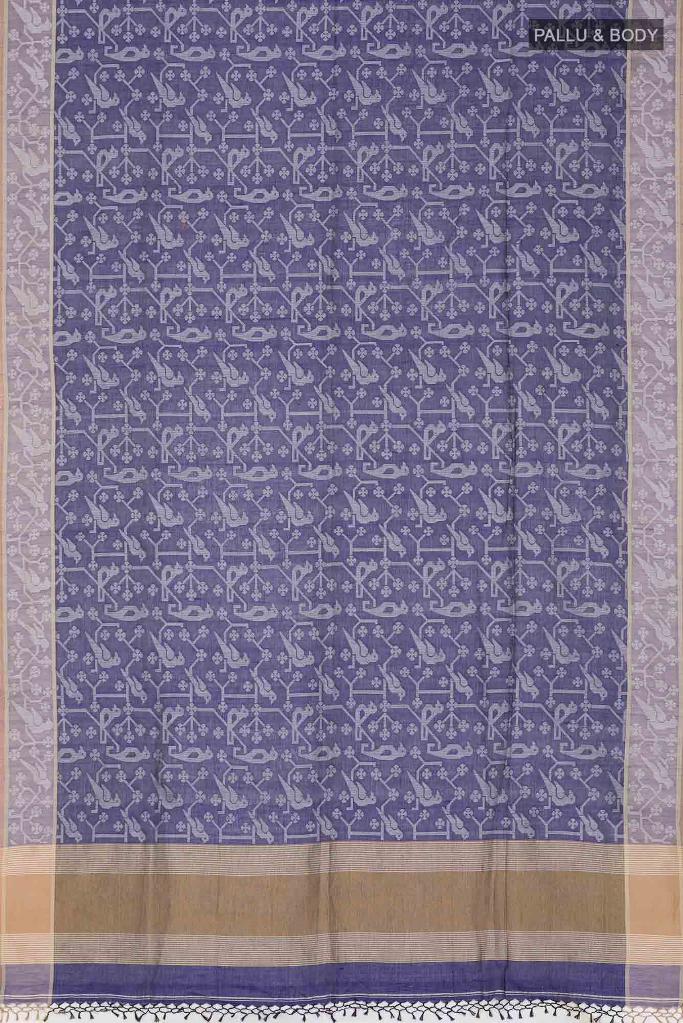 Jamini-Royal Blue Bengal Cotton saree