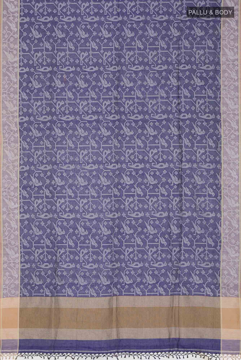 Jamini-Royal Blue Bengal Cotton saree