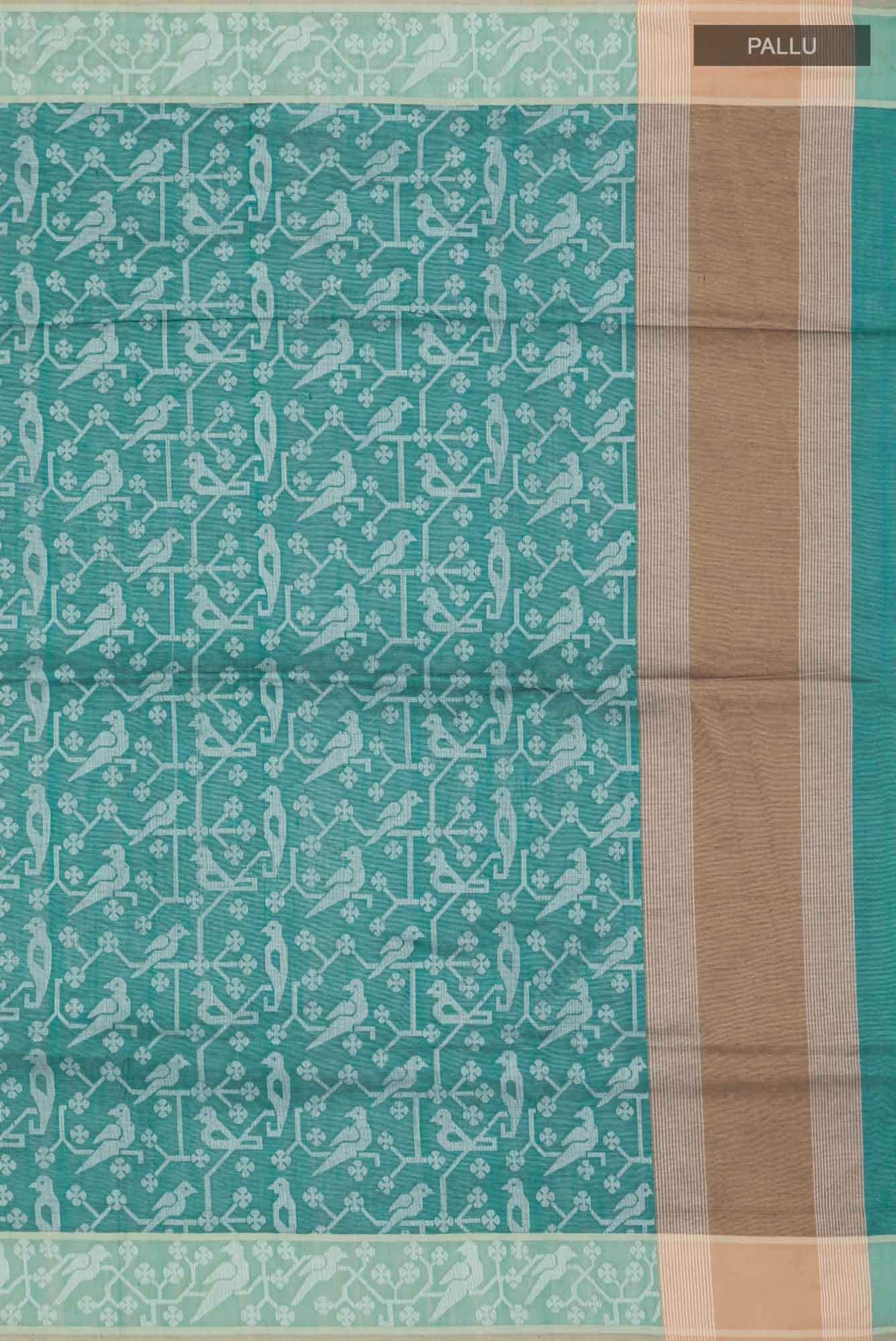 Jamini-Teal Green Bengal Cotton saree