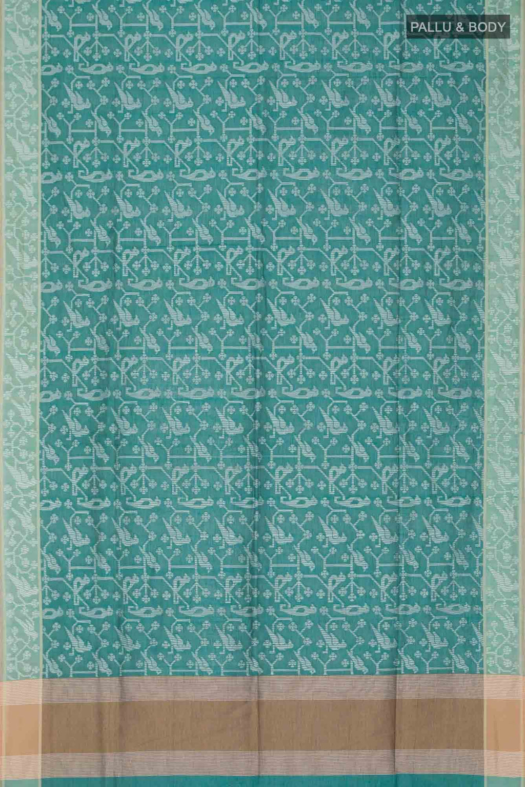 Jamini-Teal Green Bengal Cotton saree