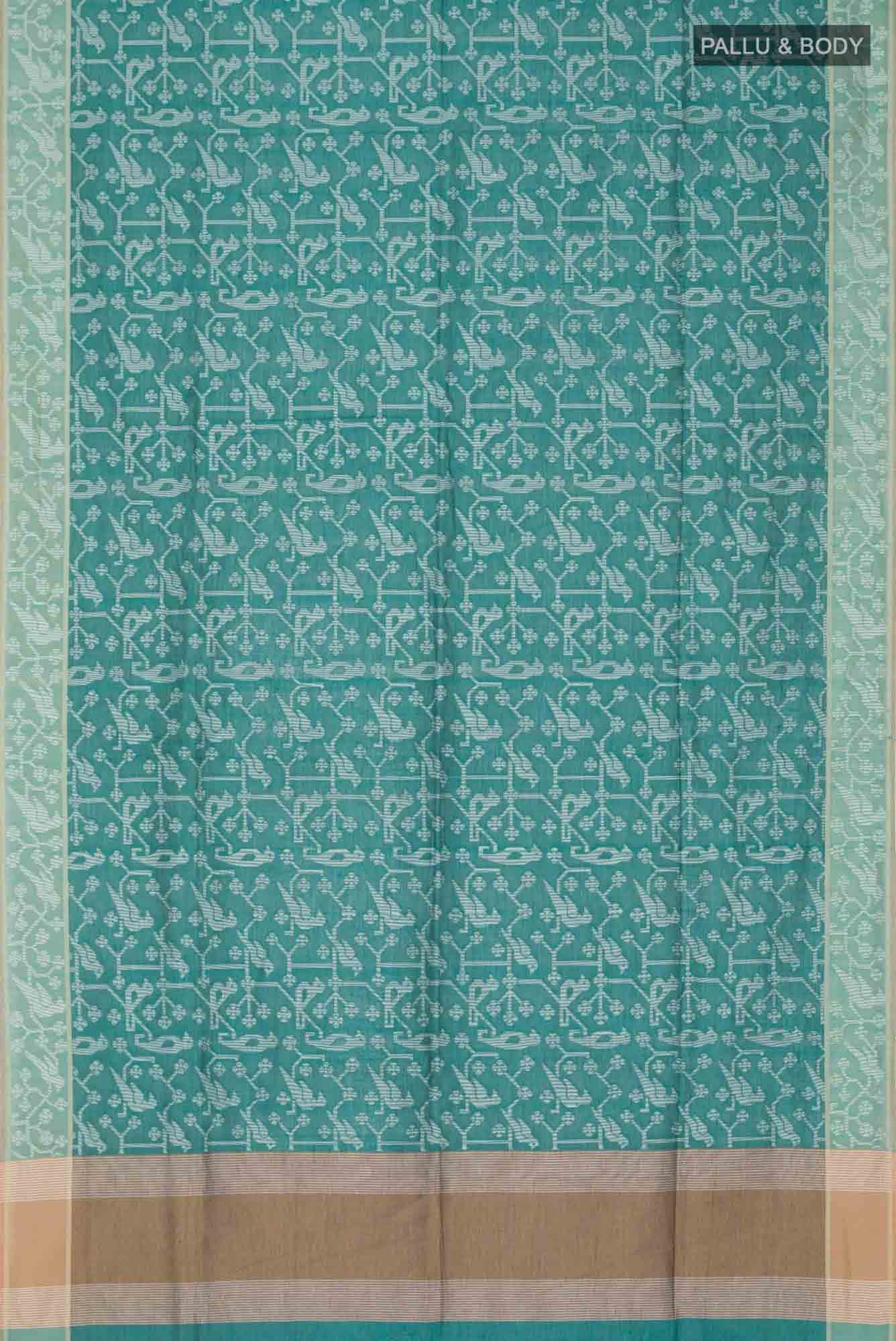 Jamini-Teal Green Bengal Cotton saree