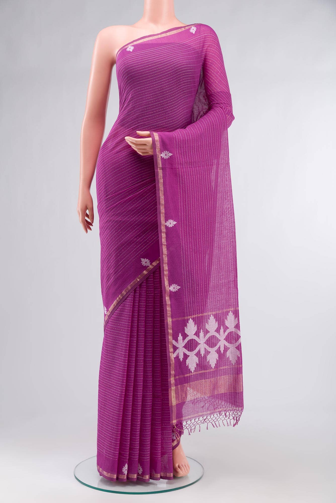 Haimanti-Magenta Bengal Cotton saree