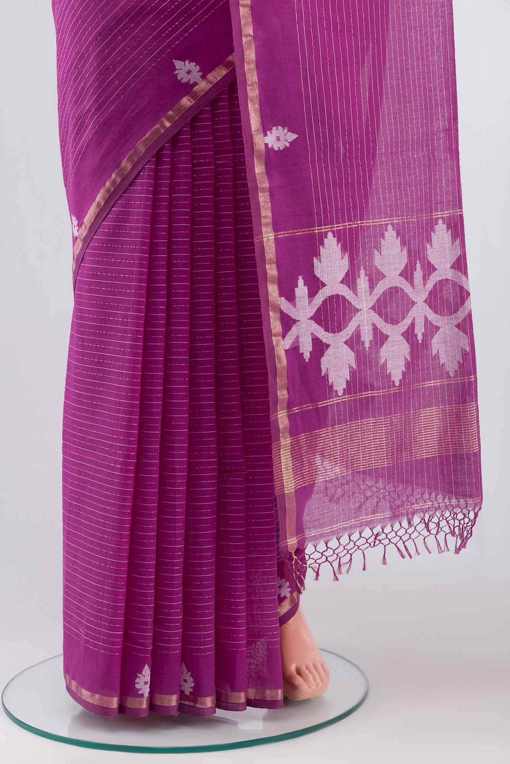 Haimanti-Magenta Bengal Cotton saree
