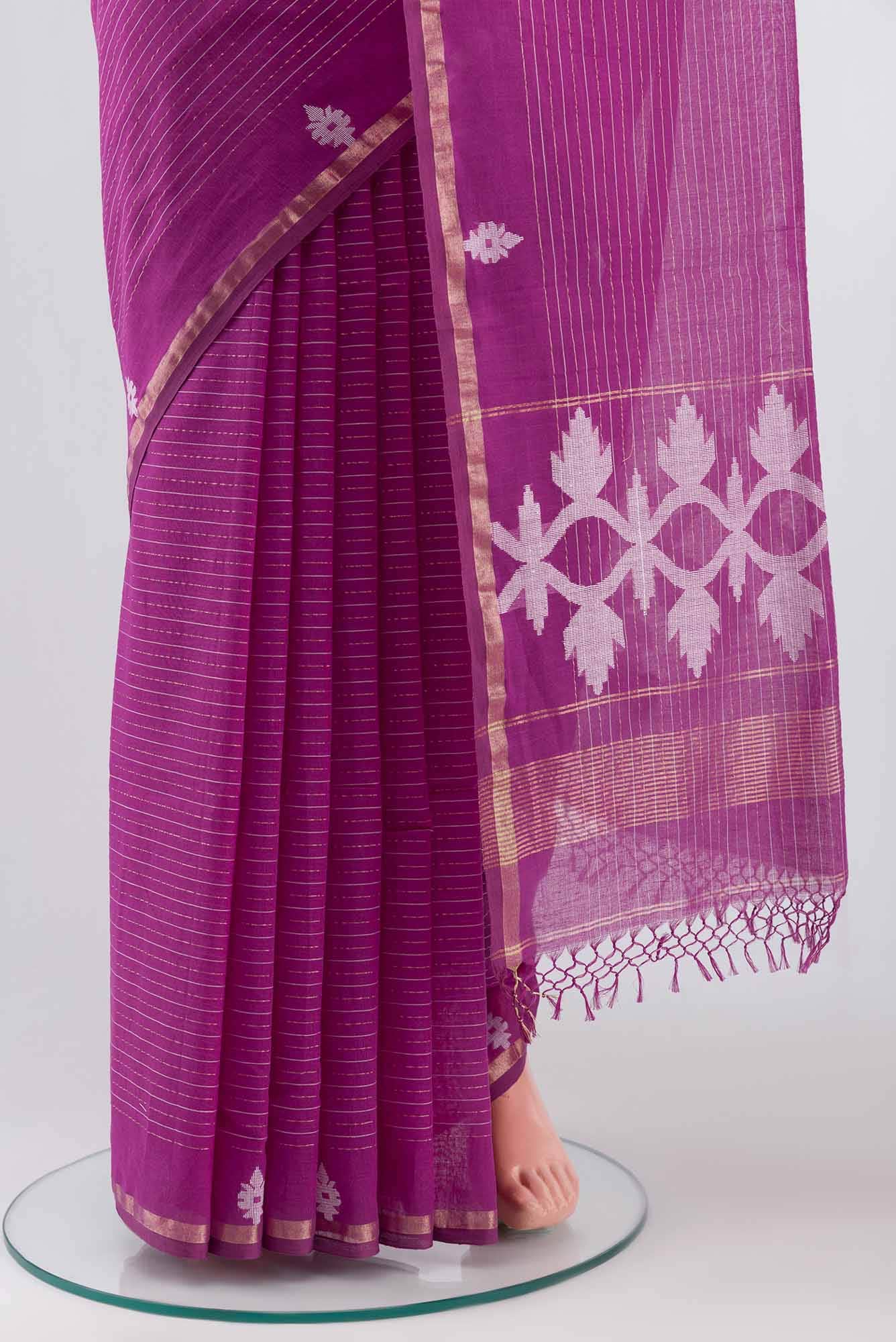 Haimanti-Magenta Bengal Cotton saree
