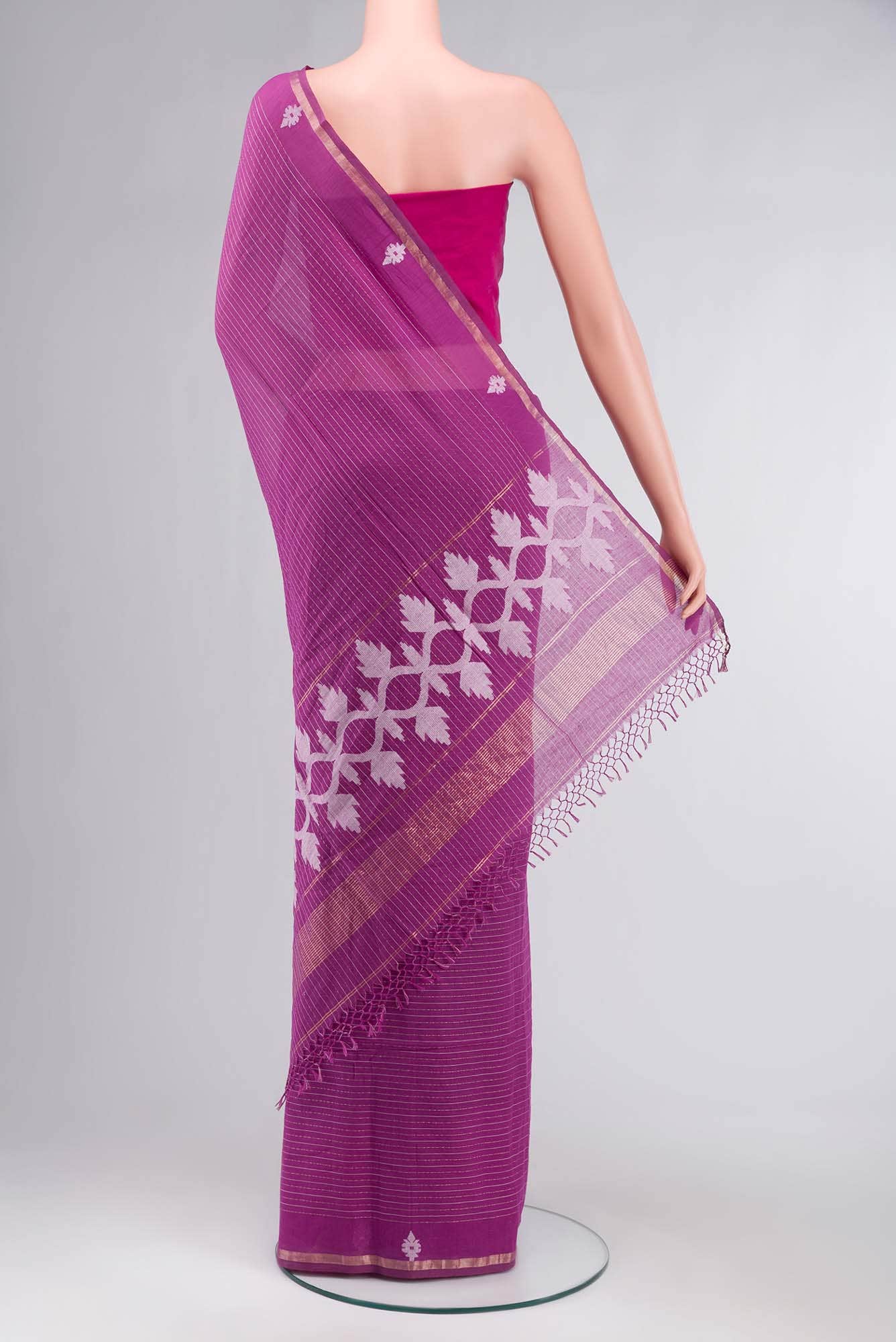 Haimanti-Magenta Bengal Cotton saree