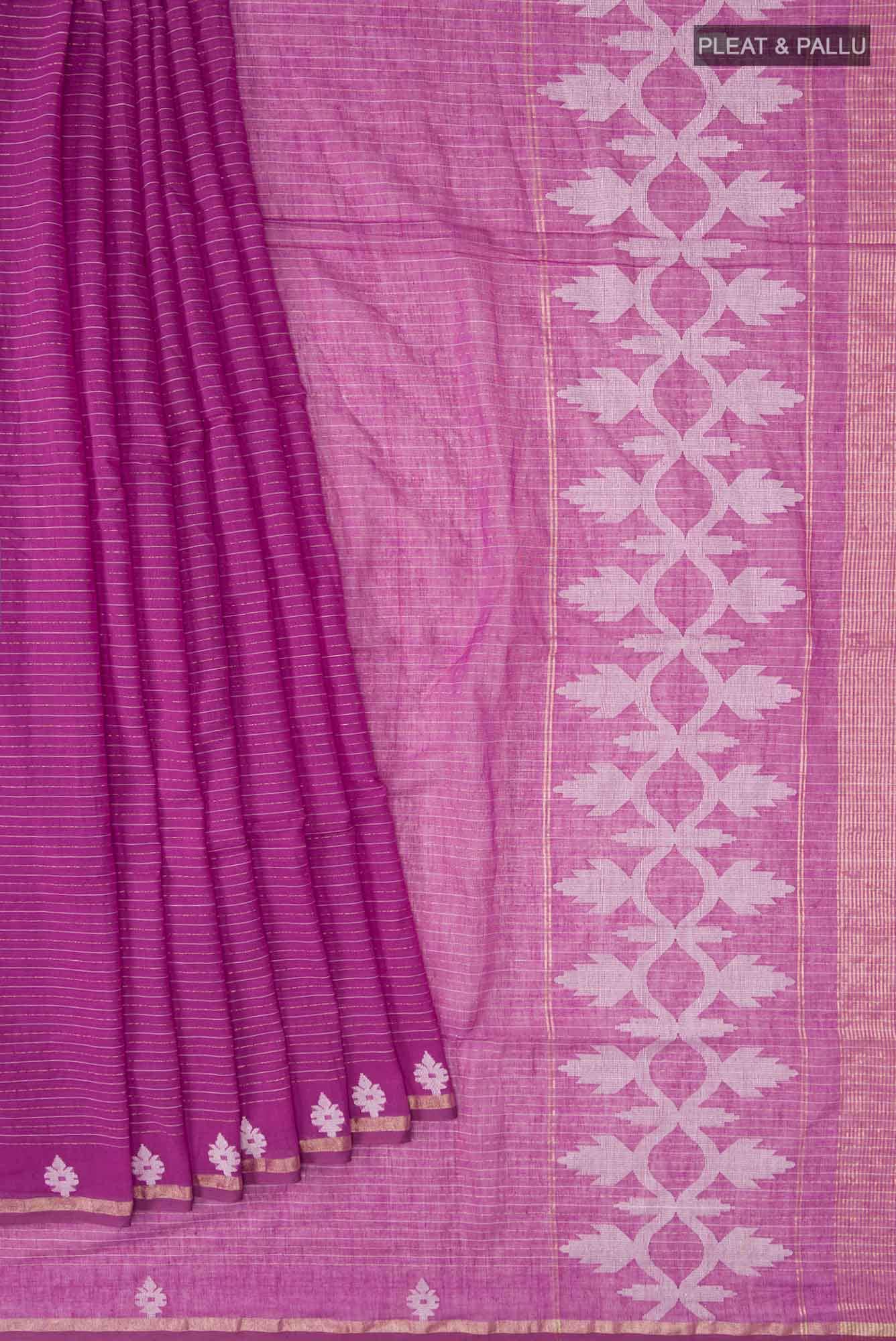 Haimanti-Magenta Bengal Cotton saree