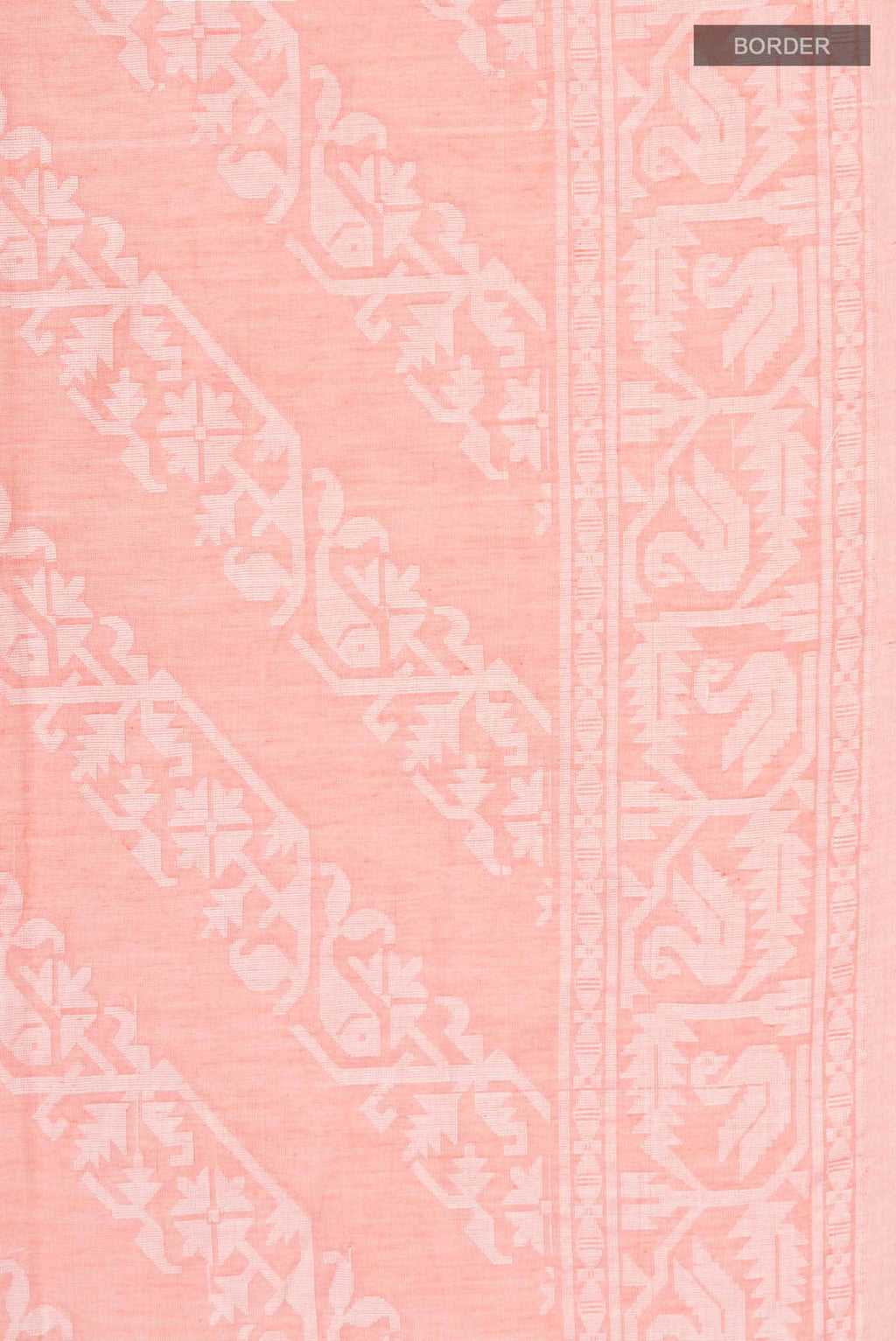 Hansika-Peach Bengal Cotton saree