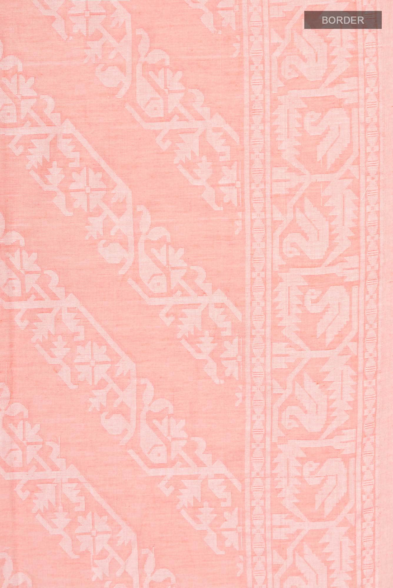 Hansika-Peach Bengal Cotton saree