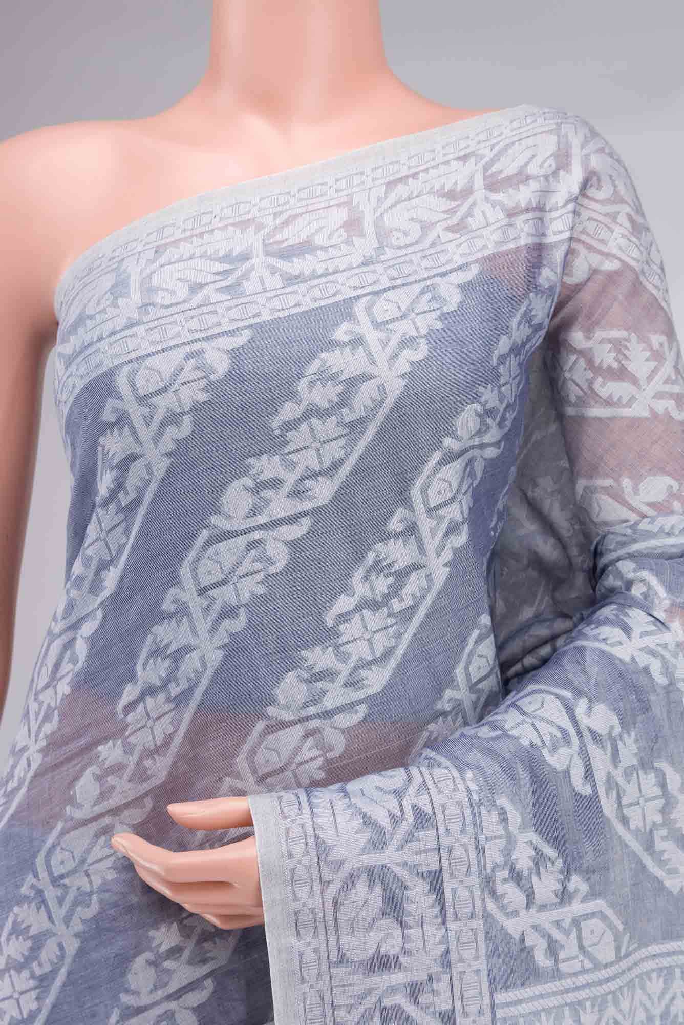 Hansika-Grey Bengal Cotton saree