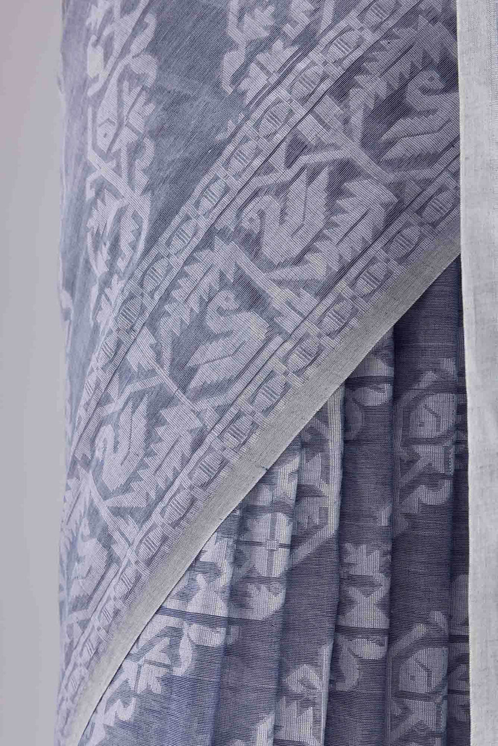Hansika-Grey Bengal Cotton saree