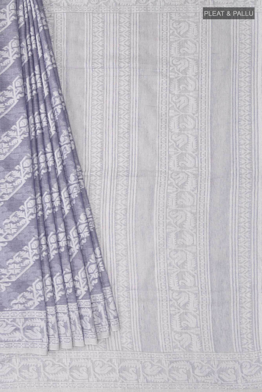 Hansika-Grey Bengal Cotton saree