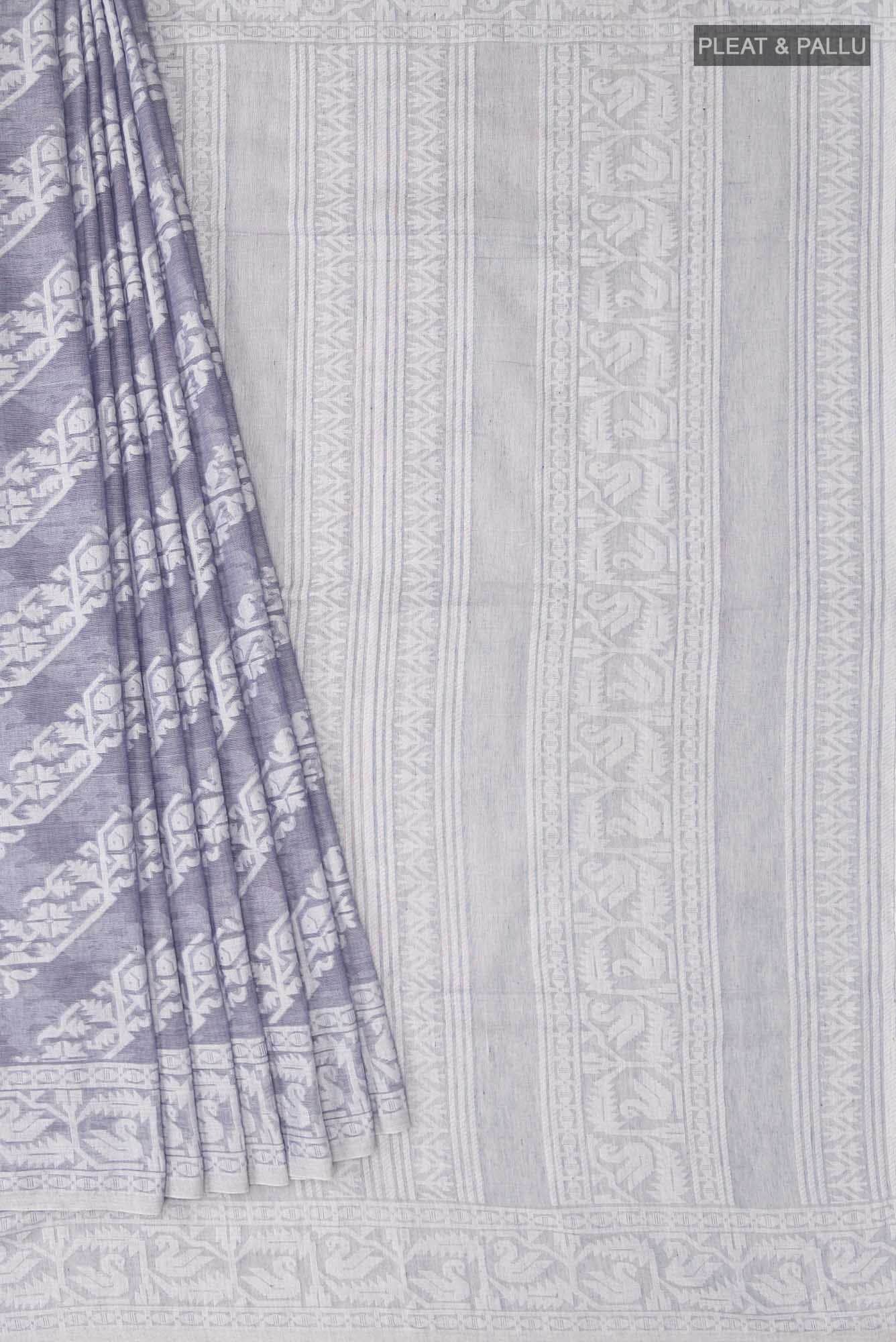 Hansika-Grey Bengal Cotton saree