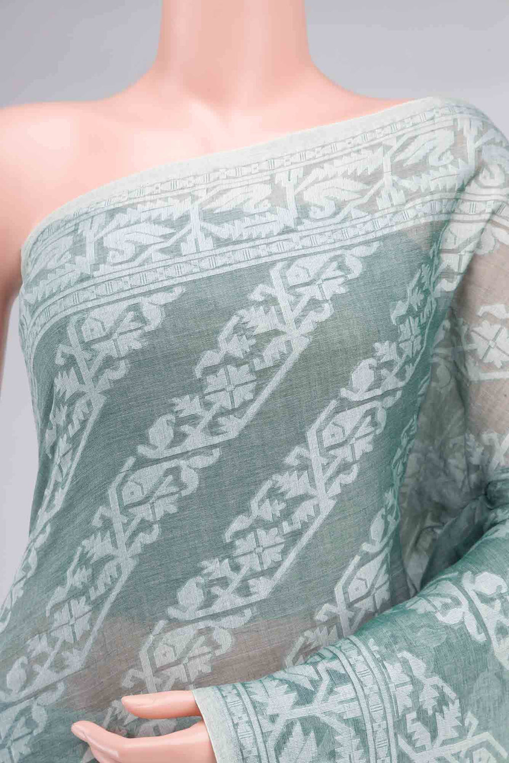 Hansika-Sage Green Bengal Cotton saree