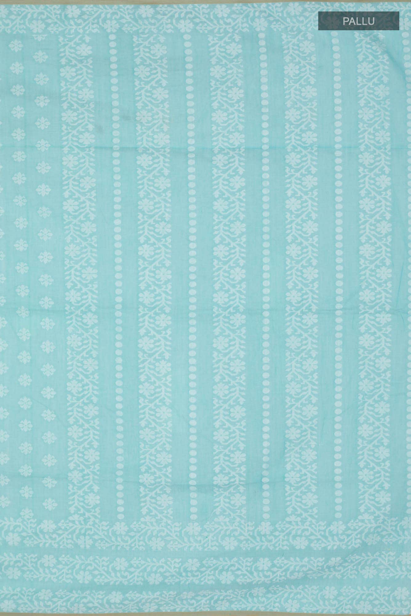 Mrinal-Aqua Blue Bengal Cotton saree