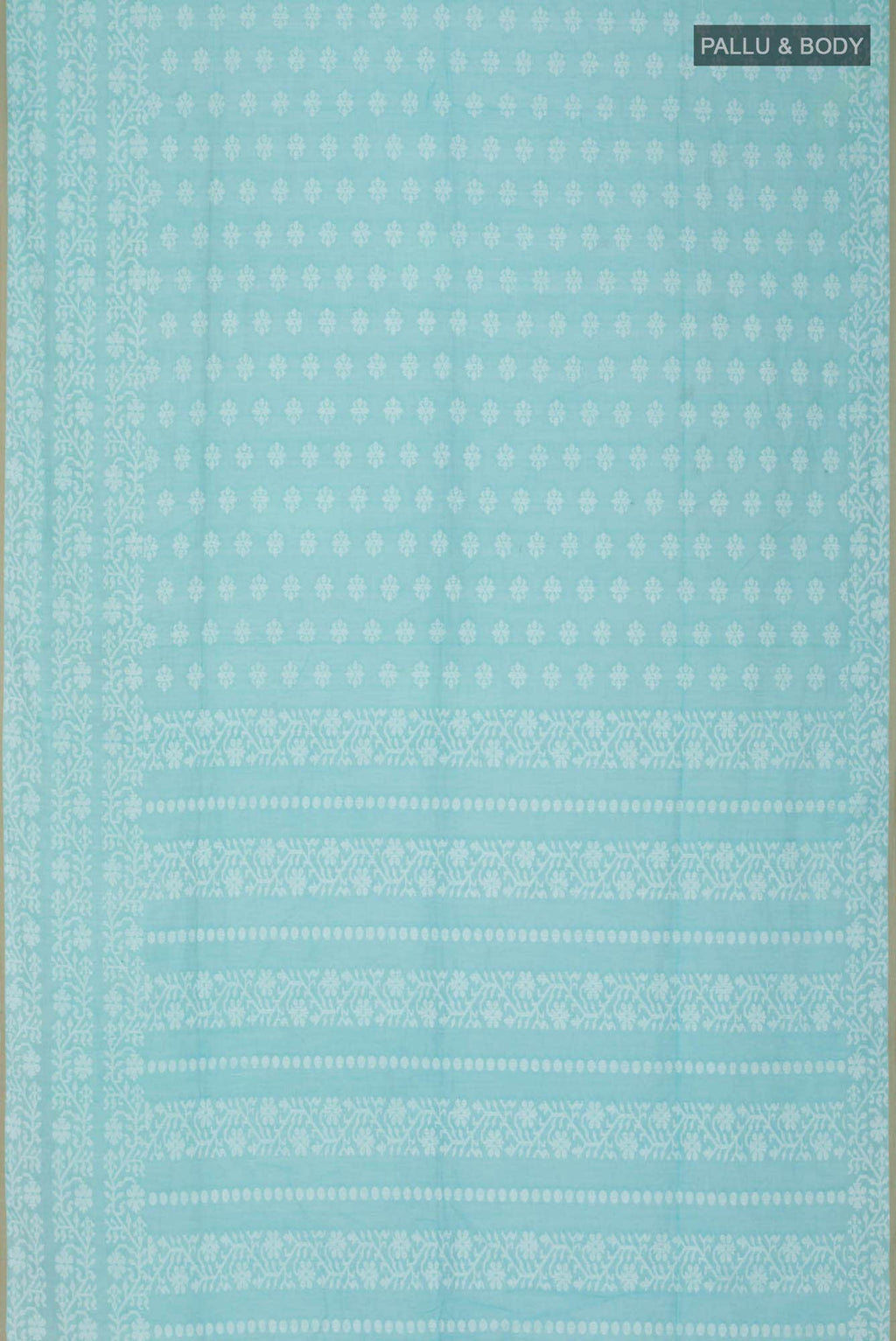 Mrinal-Aqua Blue Bengal Cotton saree