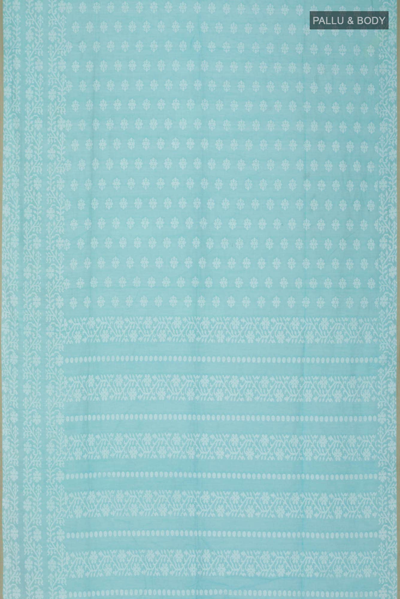 Mrinal-Aqua Blue Bengal Cotton saree