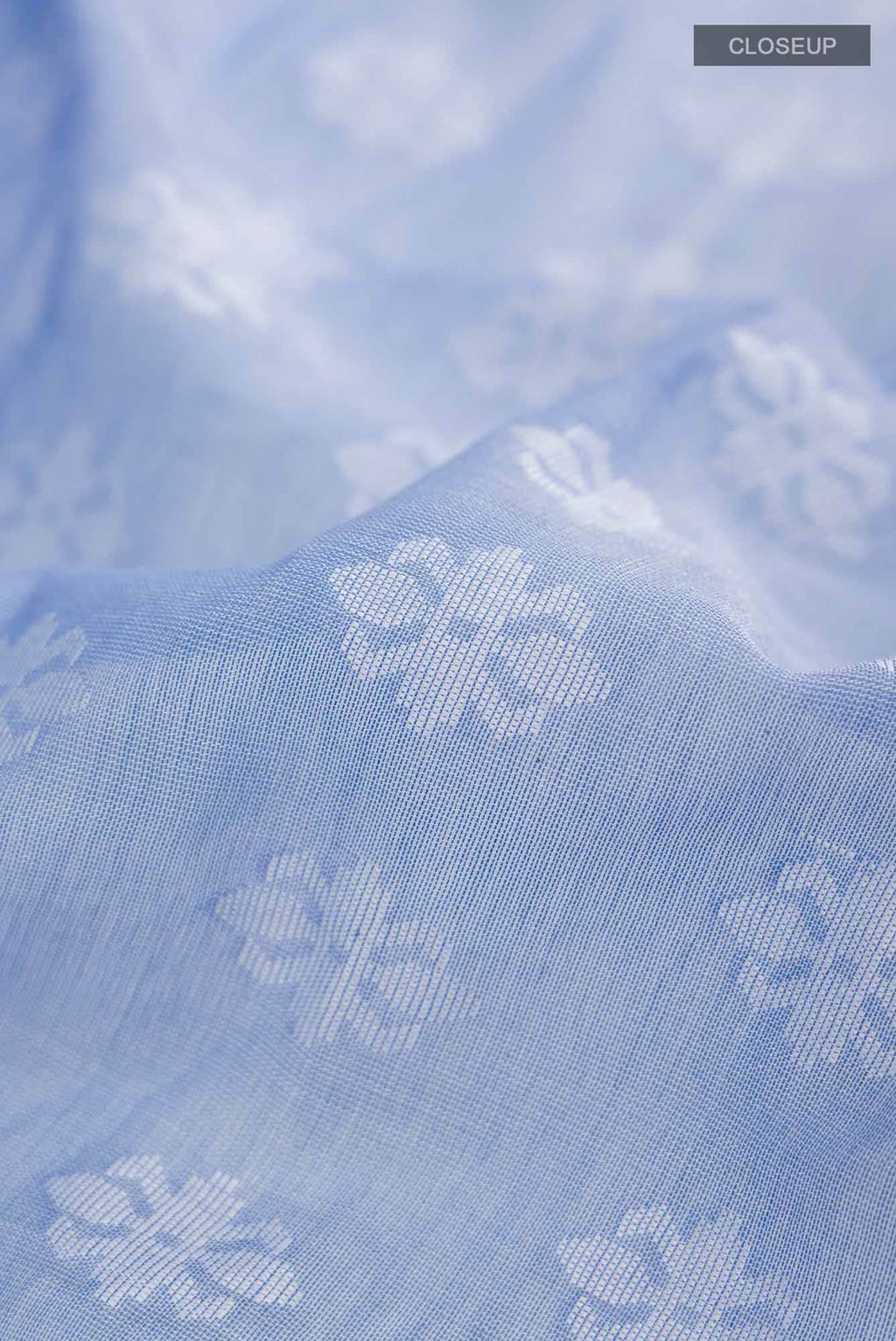 Mrinal-Powder Blue Bengal Cotton saree