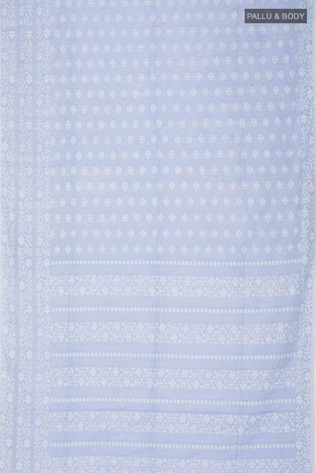 Mrinal-Powder Blue Bengal Cotton saree