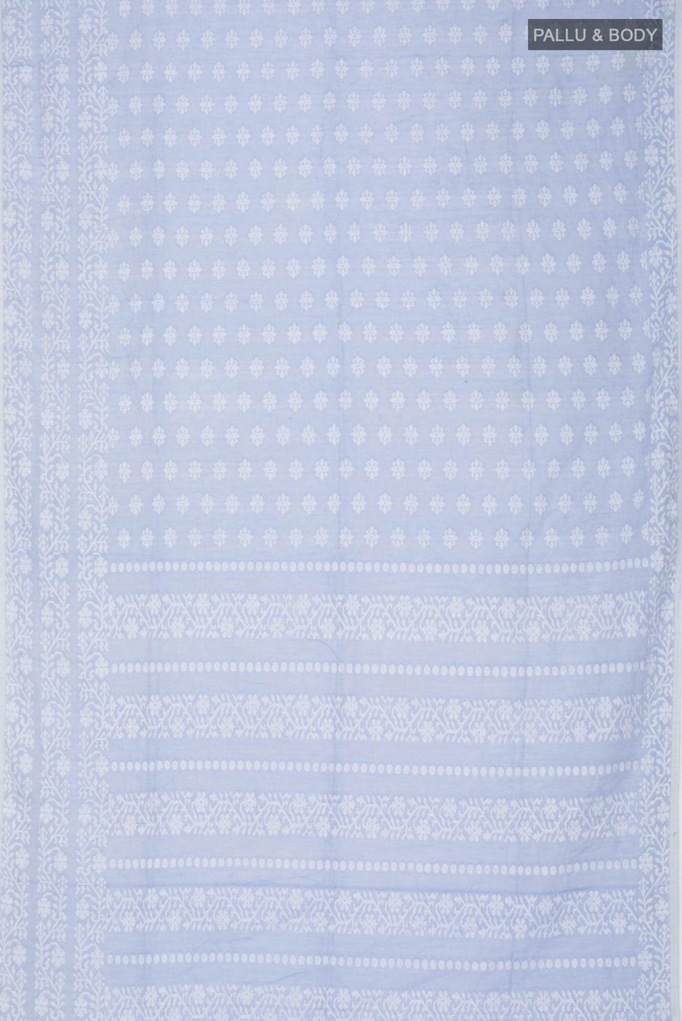 Mrinal-Powder Blue Bengal Cotton saree
