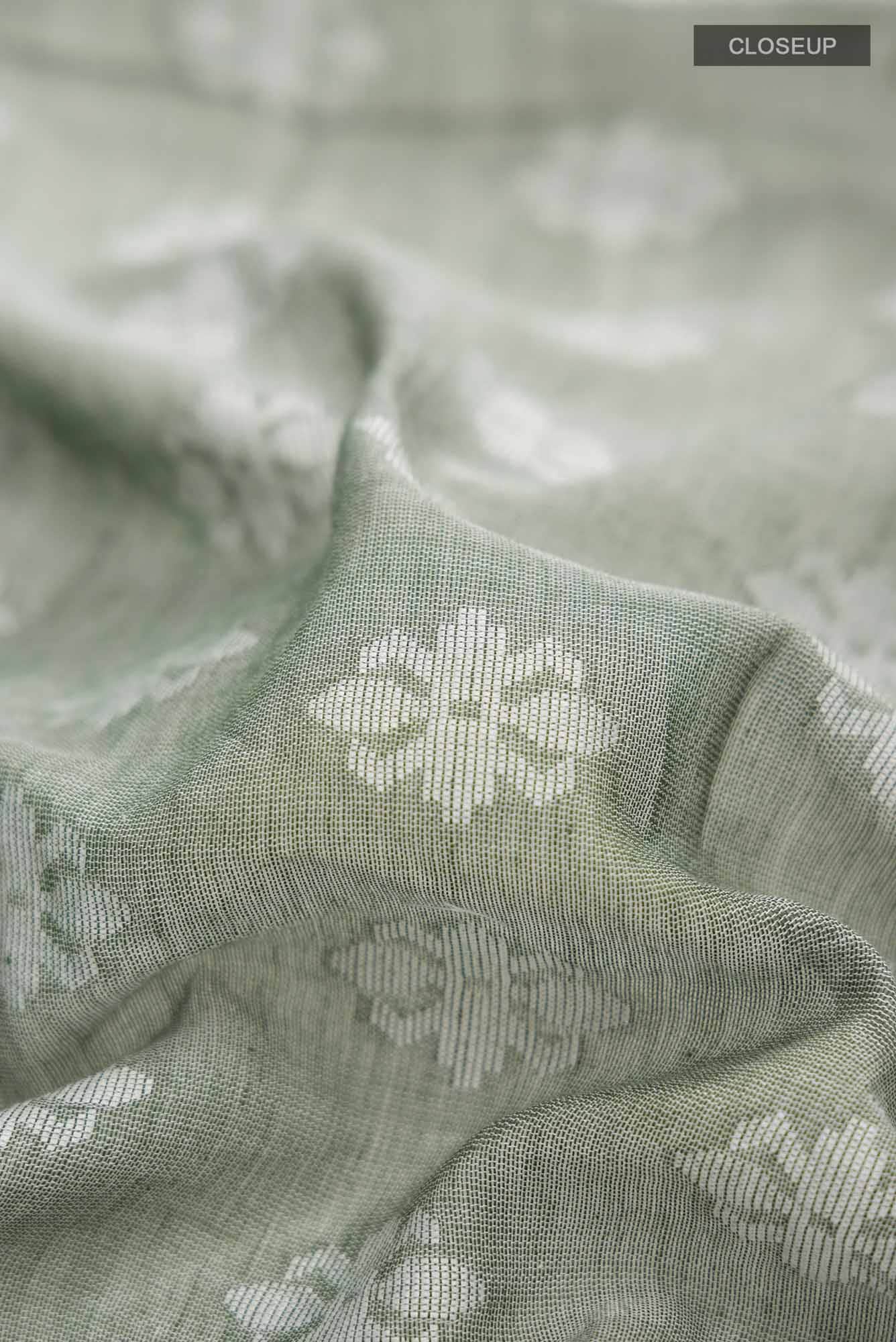 Mrinal-Sage Green Bengal Cotton saree