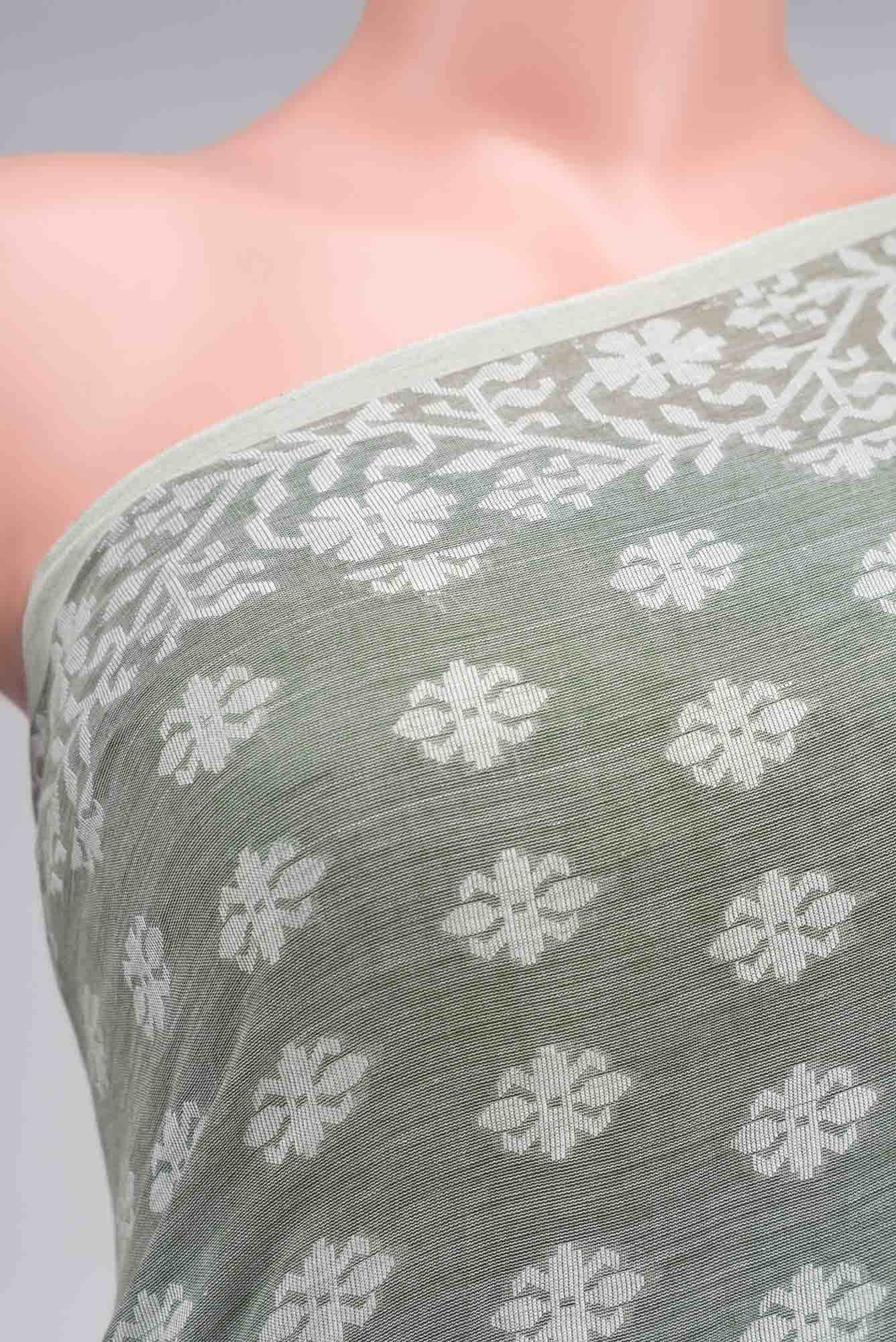 Mrinal-Sage Green Bengal Cotton saree
