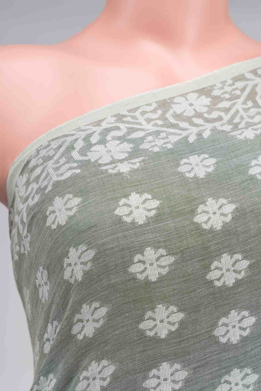 Mrinal-Sage Green Bengal Cotton saree