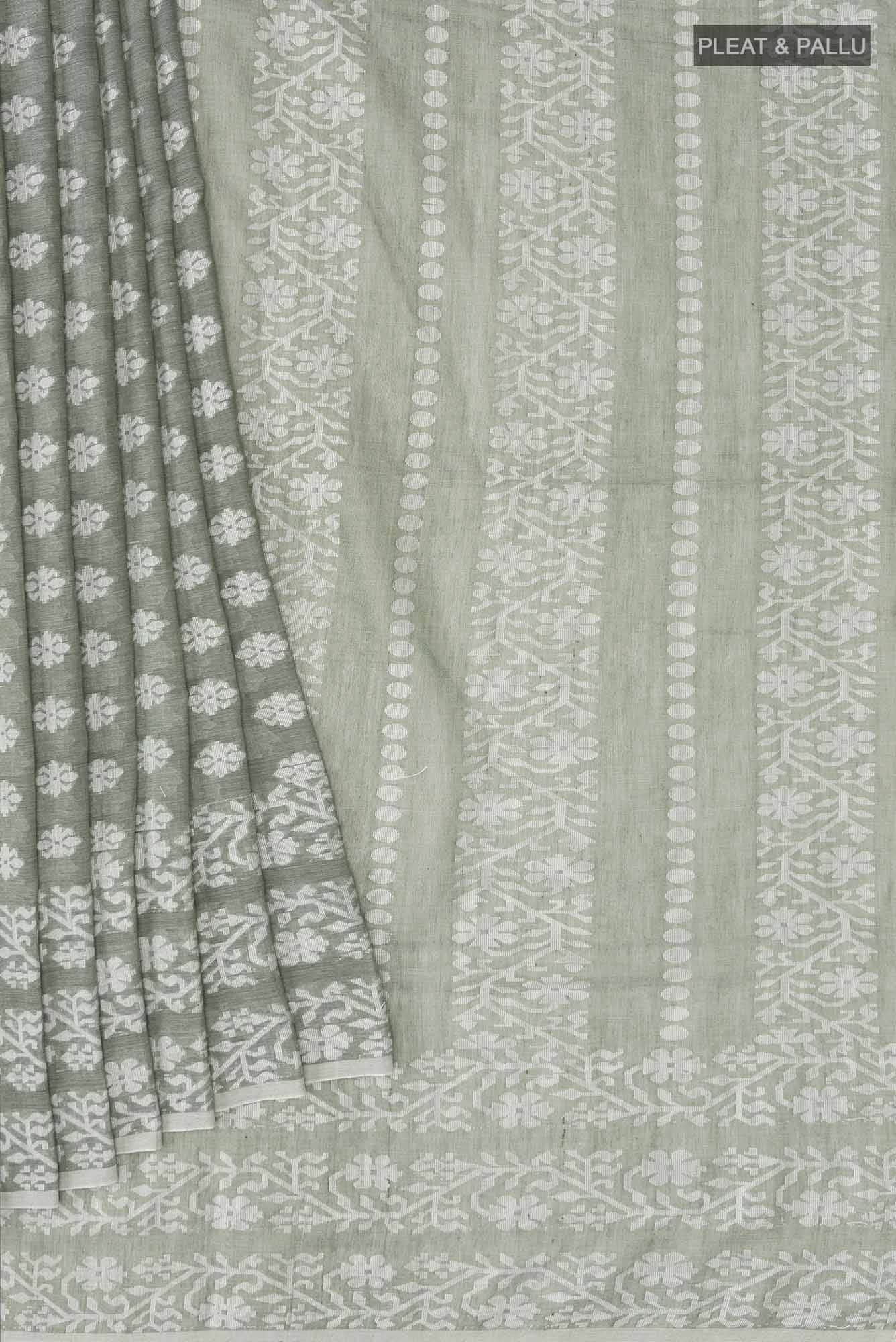 Mrinal-Sage Green Bengal Cotton saree