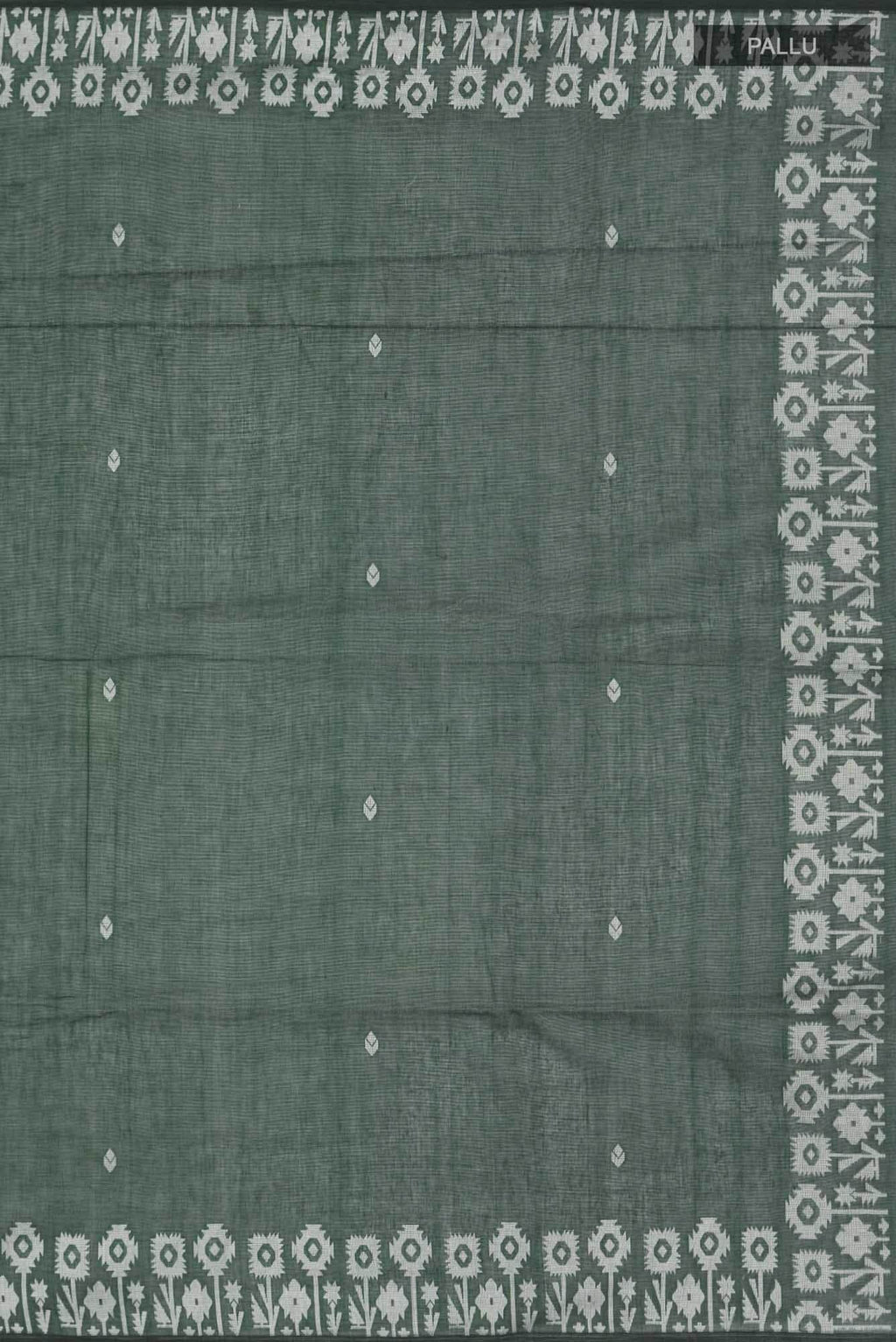 Paromita-Bottle Green Bengal Cotton saree