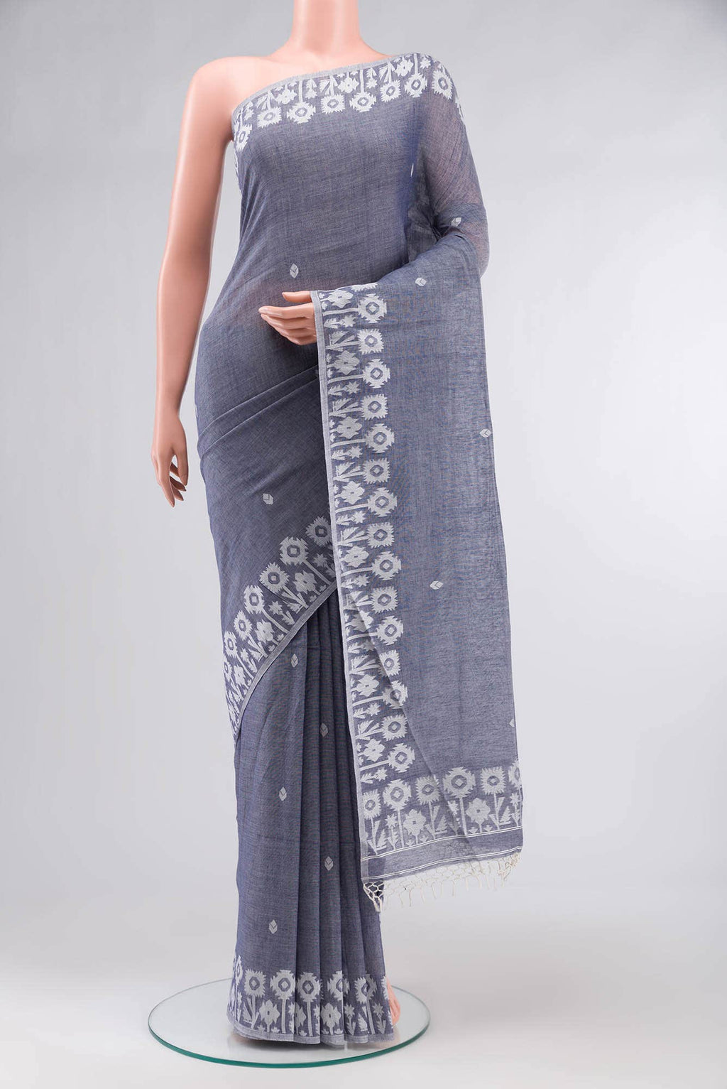 Paromita-Grey Bengal Cotton saree