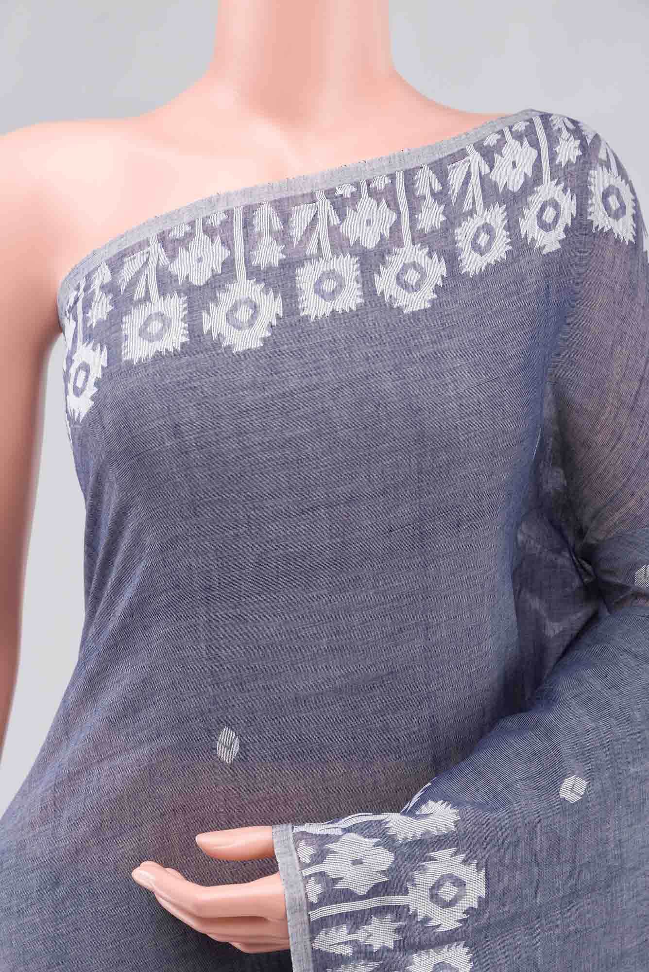Paromita-Grey Bengal Cotton saree