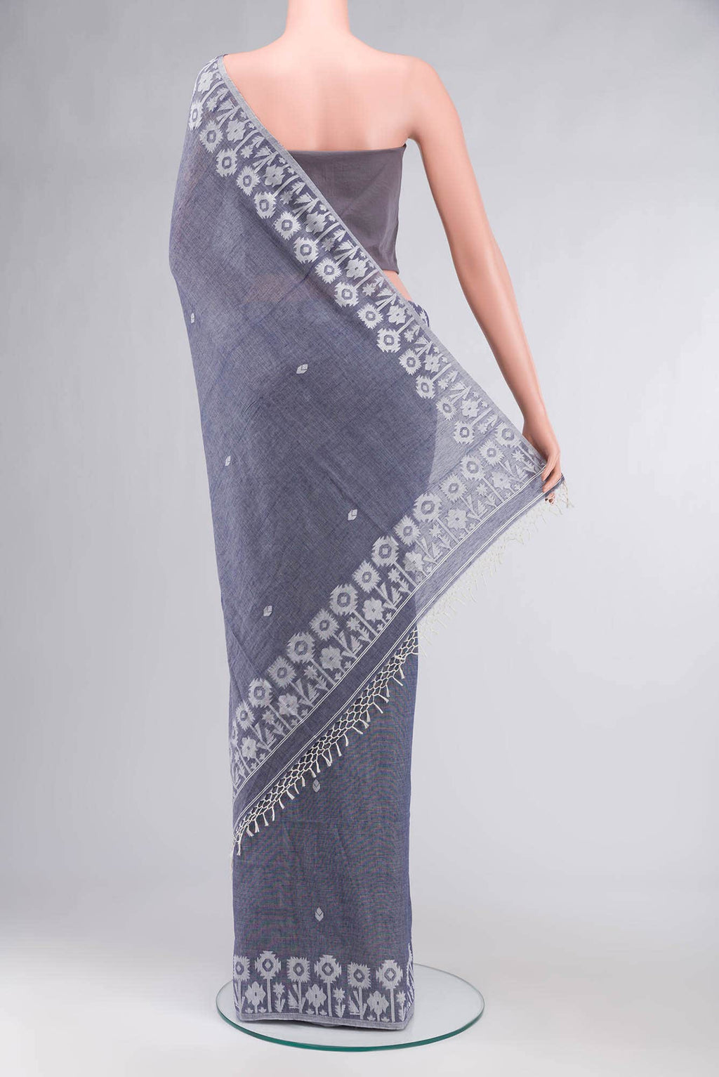 Paromita-Grey Bengal Cotton saree