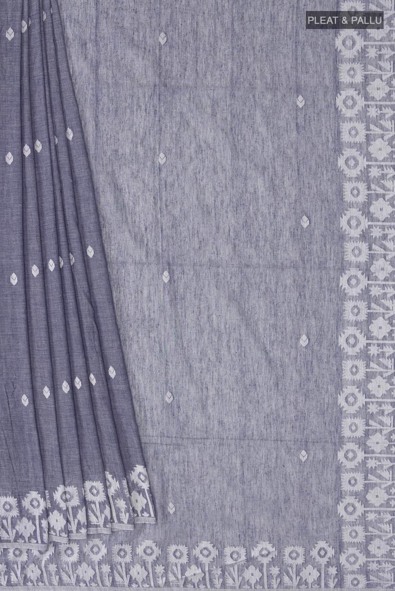 Paromita-Grey Bengal Cotton saree