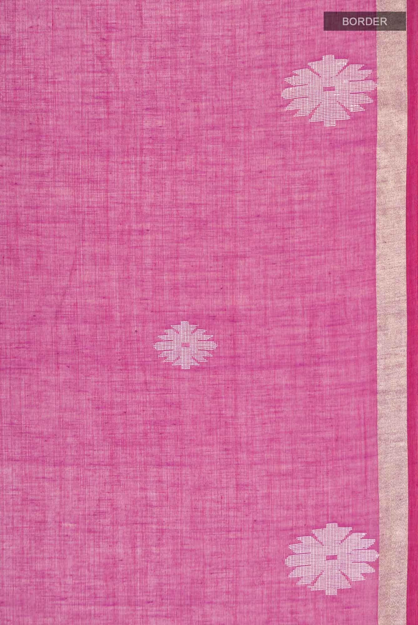 Aaheli-Hot Pink Bengal Cotton saree